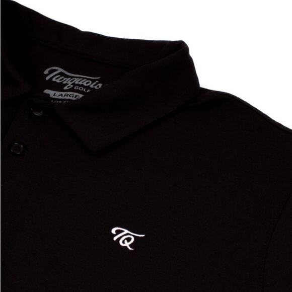Turquoise Golf Co. Men’s Black Polo Sz Medium - Picture 1 of 5